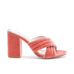 RAYE Bella Mule in Blush Velvet